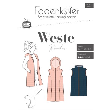 Patron - Gilet/veste pour femmes "Weste" (32-58) de fadenkäfer (en allemand)