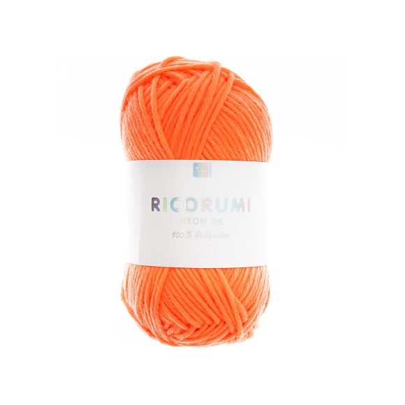 Laine pour amigurumis - Rico Creative Ricorumi Neon (orange fluo)