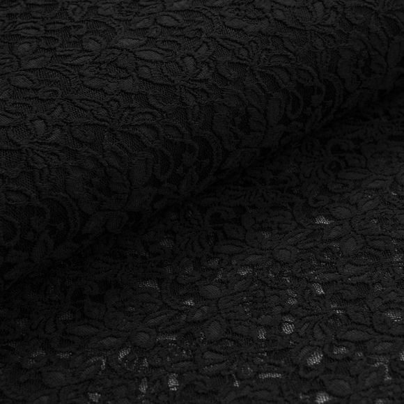 Tissu de dentelle - extensible "Laure" (noir)