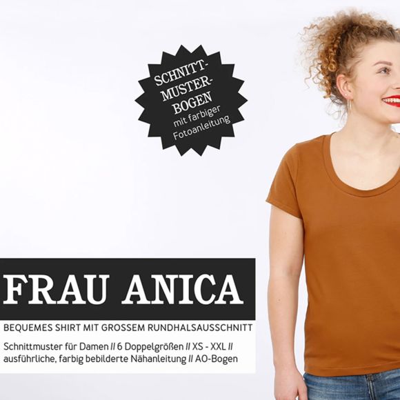 Schnittmuster - Damen T-Shirt "Frau Anica" (Gr. XS-XXL) von STUDIO SCHNITTREIF