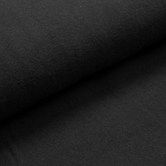 Feinstrick Baumwolle - uni "Bene" (schwarz) von SWAFING