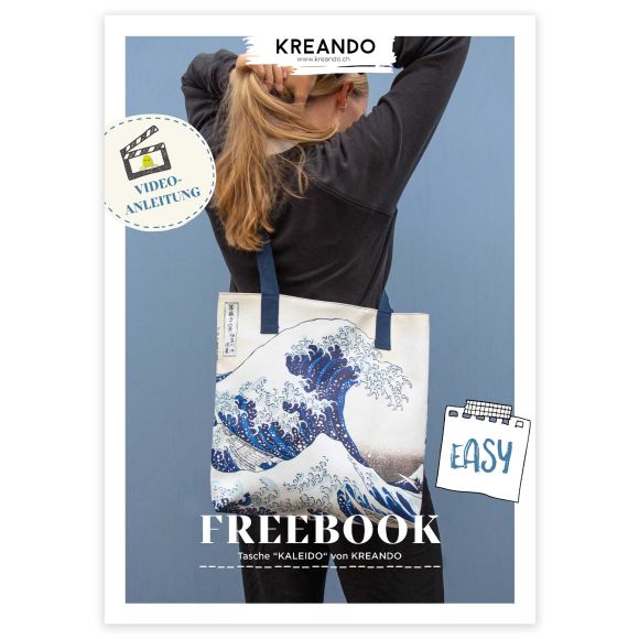 Tuto gratuit - Patron PDF du sac cabas "KALEIDO" par KREANDO (en allemand)