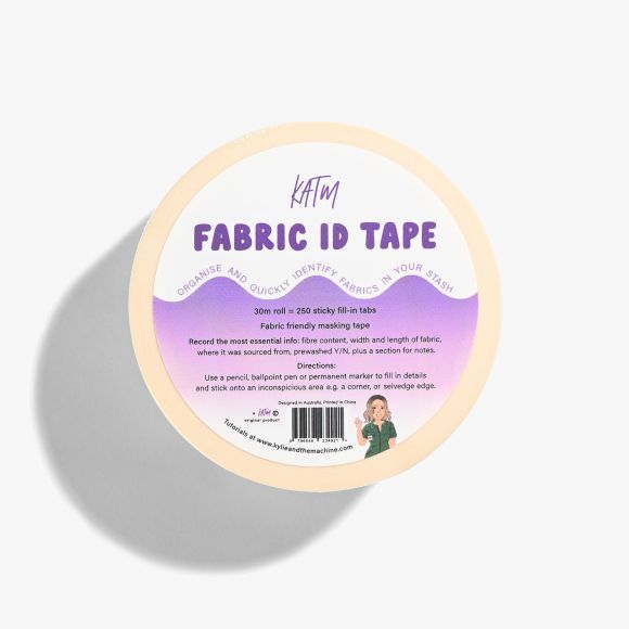 Klebeetiketten Stoffbeschriftung "Fabric Tape" (weiss-schwarz) von KYLIE AND THE MACHINE