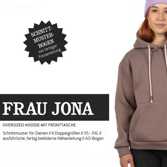 Schnittmuster - Damen Oversized Hoodie "Frau Jona" (Gr. XS-XXL) von STUDIO SCHNITTREIF