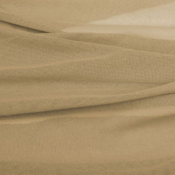1 m reste // Tulle "Soft - tan'' coton bio (camel) de C. PAULI