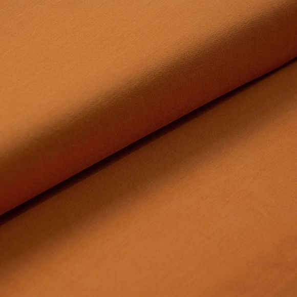 Sweat coton bio - uni "Soft Alva" (orange rouille)