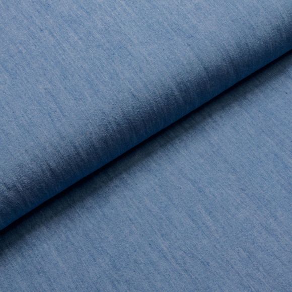 Tissu jean coton - qualité légère "uni" (bleu clair)