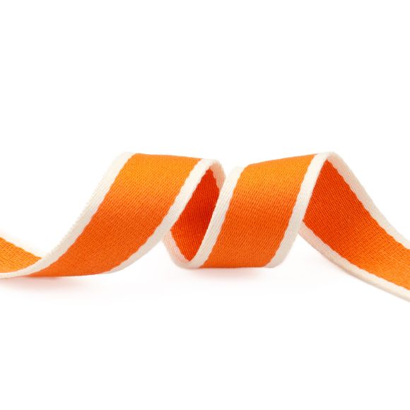 Gurtband "Bicolor" 38 mm (orange-natur)