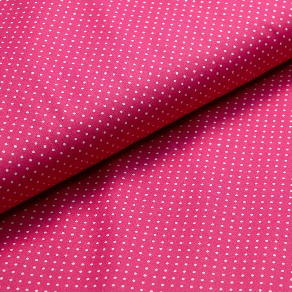 Baumwolle "Mini Punkte" (pink-weiss)