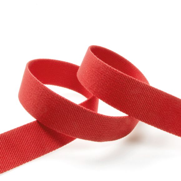 Gurtband Viskose - feste Qualität "Uni" 40 mm - am Meter (rot)