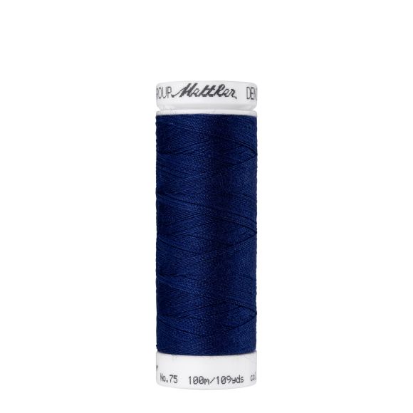 Mettler fil de couture et broderie "Denim Doc®" - bobine de 100 m (0809/bleu foncé)