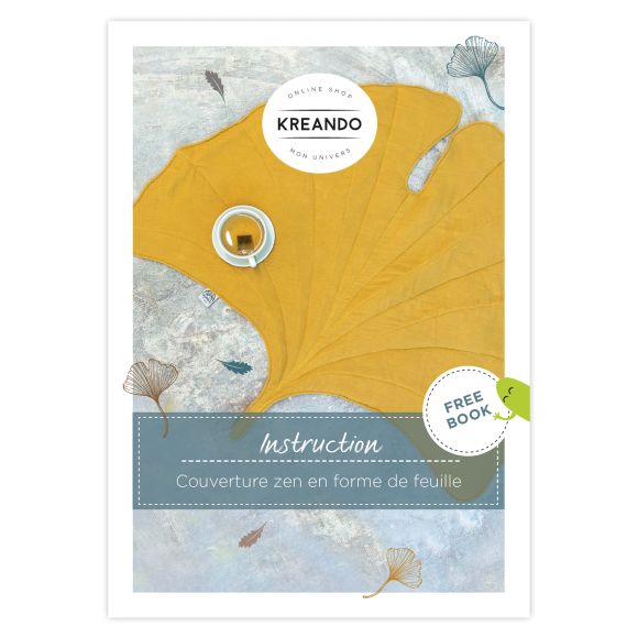 Freebook - Anleitung "Kuscheldecke Leaves" von KREANDO (französisch)