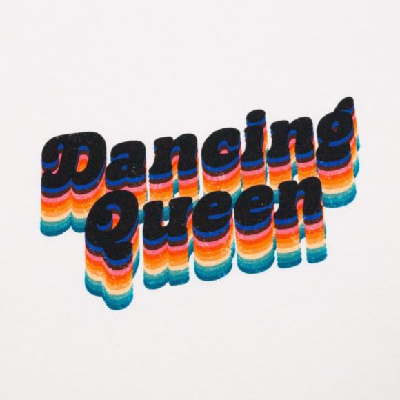 Jersey de coton - panneau "Dancing Queen" (blanc-multicolore)