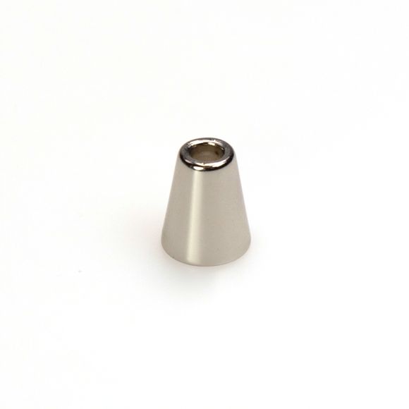 Embout de cordon métal "Trapèze" - Ø 4.2 mm - set à 2 pces (argenté)