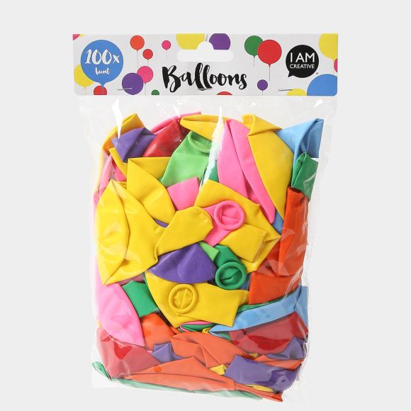 Ballons de baudruche "Party Mix" - paquet de 100 (multicolore)