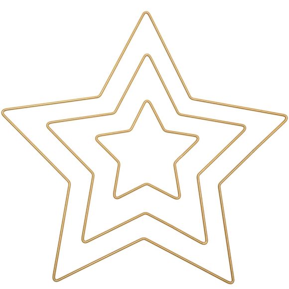 Étoile en métal 11/21/30 cm (doré) de Rico Design