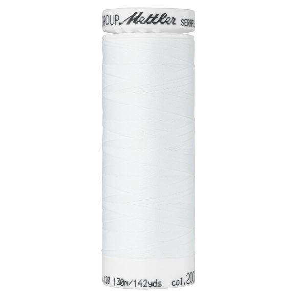 Mettler fil à coudre - extensible "Seraflex" - bobine à 130 m (2000/blanc)