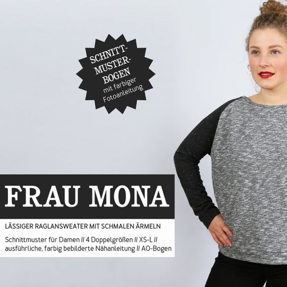 Schnittmuster - Raglansweater "Frau Mona" (Gr. XS-L) von STUDIO SCHNITTREIF