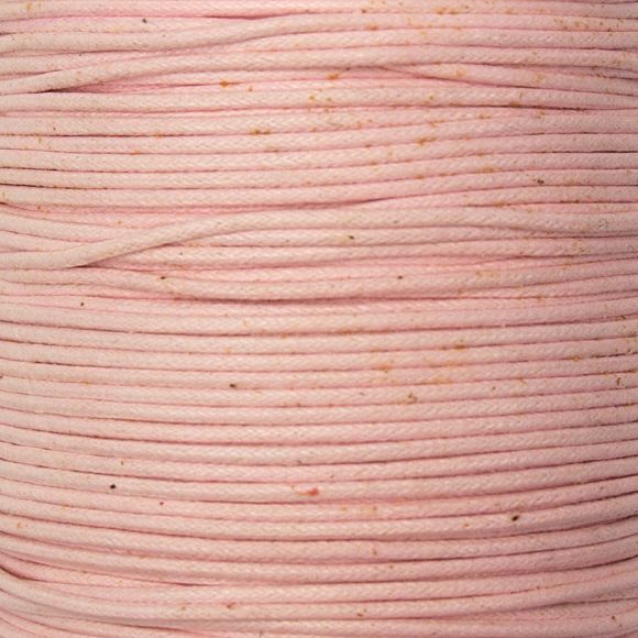 Cordon en coton - ciré Ø 1,5 mm, unité de 1 m (rose clair)