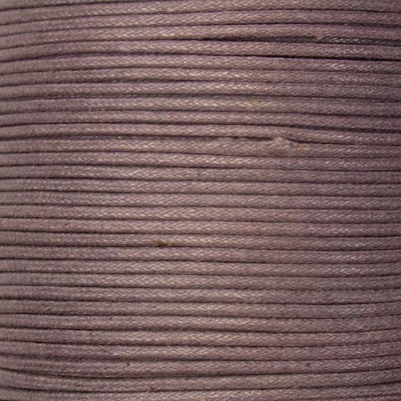 Cordon en coton - ciré Ø 1,5 mm, unité de 1 m (vieux mauve)