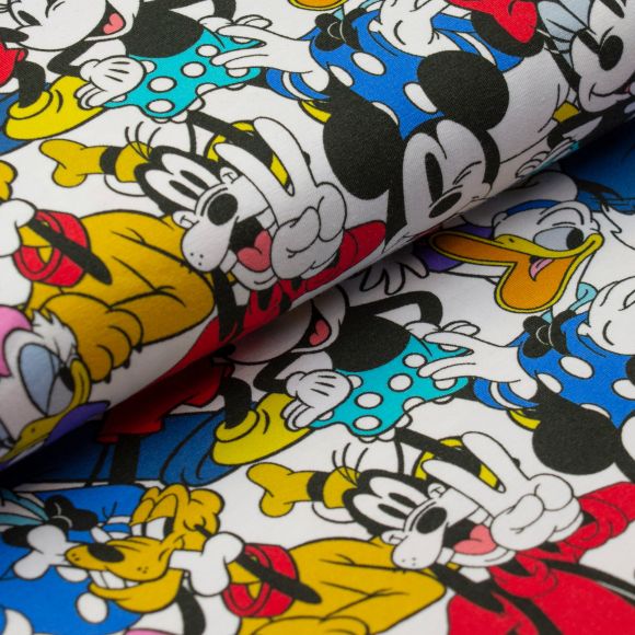 Jersey de coton "Disney/Mickey Mouse & Friends" (blanc-multicolore)