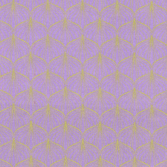 AU Maison - Coton "Alli-Violet" (lilas-jaune)