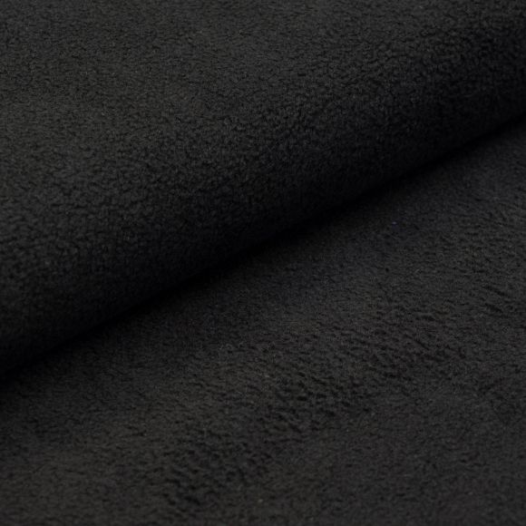 Tissu polaire - antipilling "Fleece" (noir)