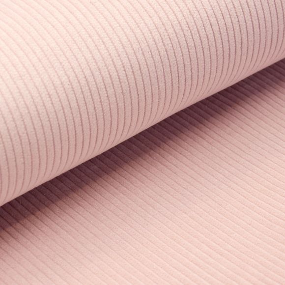 80 cm reste // Velours côtelé à grosses côtes en coton "washed" (rose pastel)