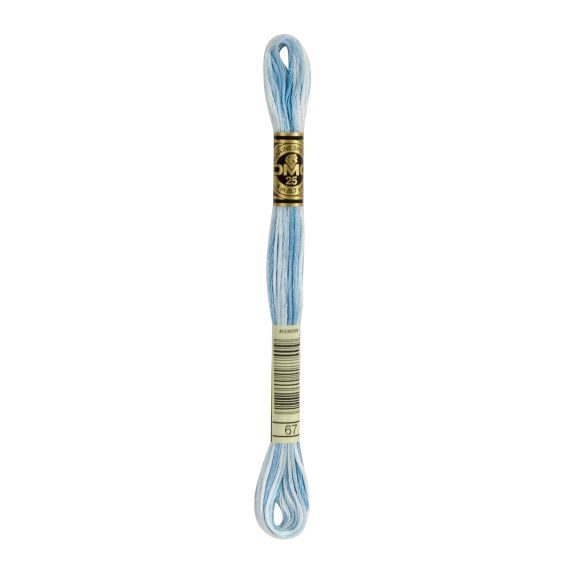 DMC Stickgarn "Mouliné Spécial®" Strang à 8 m - 6 fädig (67/multicolor blau)