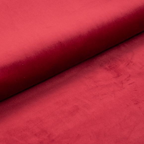 Tissu d'ameublement​/​décoration Velours "uni" (rouge)