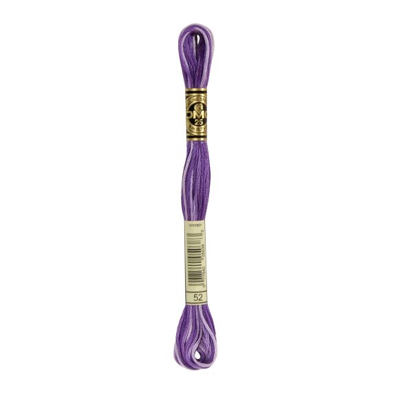 DMC Fil à broder "Mouliné Spécial®" écheveau de 8 m - à 6 brins (52/multicolore violet)
