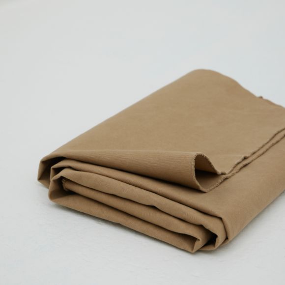 75 cm Coupon // Heavy Canvas Baumwolle "Washed - brown khaki" (braun) von mind the MAKER