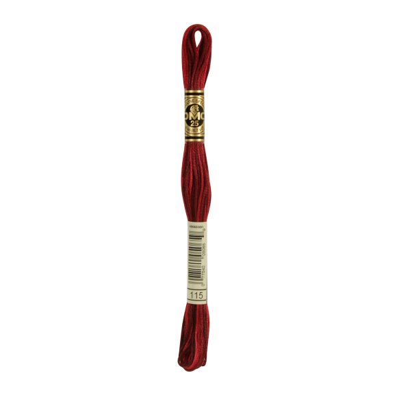 DMC Fil à broder "Mouliné Spécial®" écheveau de 8 m - à 6 brins (115/multicolore rouge)
