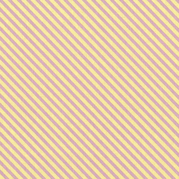 AU Maison - Coton "Diagonal Stripe-Purple" (mauve/jaune clair)
