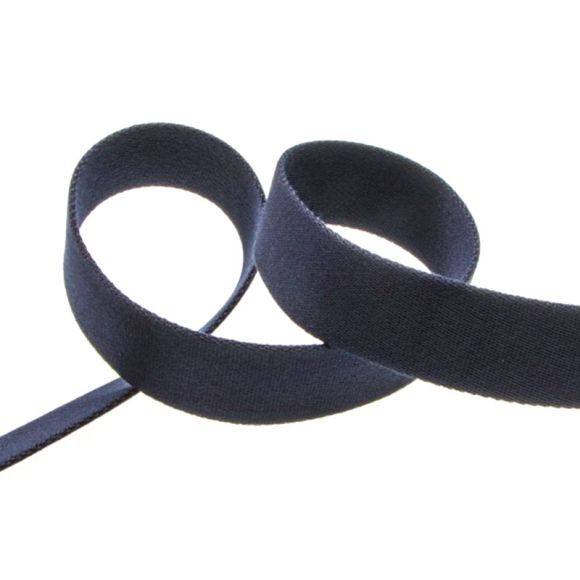 Gurtband Viskose - weiche Qualität "Uni" 20/30/40/50 mm - am Meter (dunkelblau)