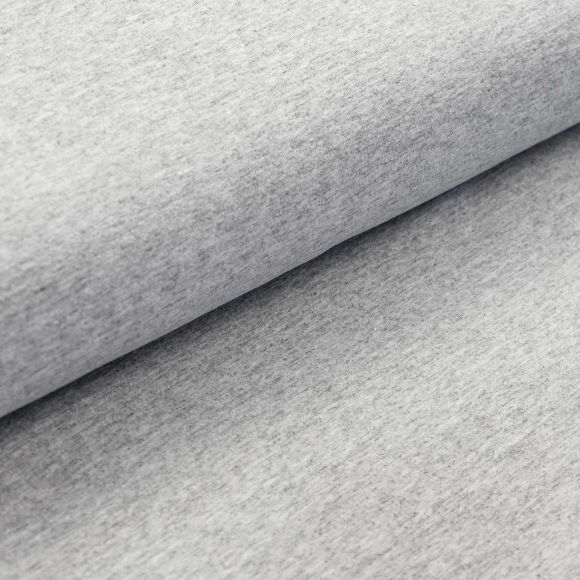 Jersey de coton - uni "Recycling" (gris clair chiné)