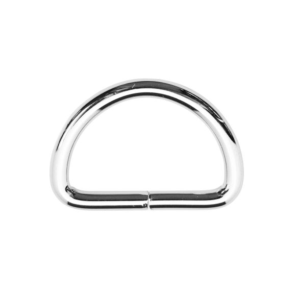 D-Ring "Metall" - glänzend, 40 mm (silber)