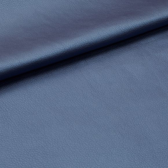 Similicuir - qualité souple "Metallic" (bleu)