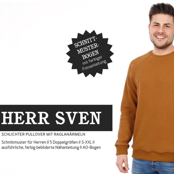 Patron - Pull pour hommes "Herr Sven" (t. S-XXL) de STUDIO SCHNITTREIF (en allemand)