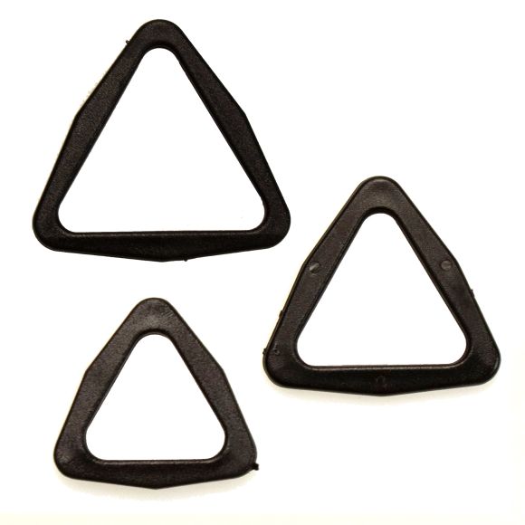 Boucle Triangle plastique "Nexus" - 20/30/40 mm (noir)