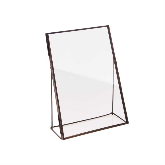 Cadre en métal à poser - double vitre 13 x 18 cm (noir) de RICO DESIGN