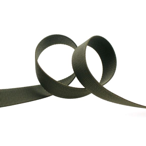 Gurtband Kunststoff "Uni" 20/30/40/50 mm - am Meter (oliv)
