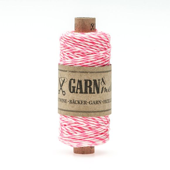Ficelle Bakers Twine "Neon Mix" (pink-blanc)