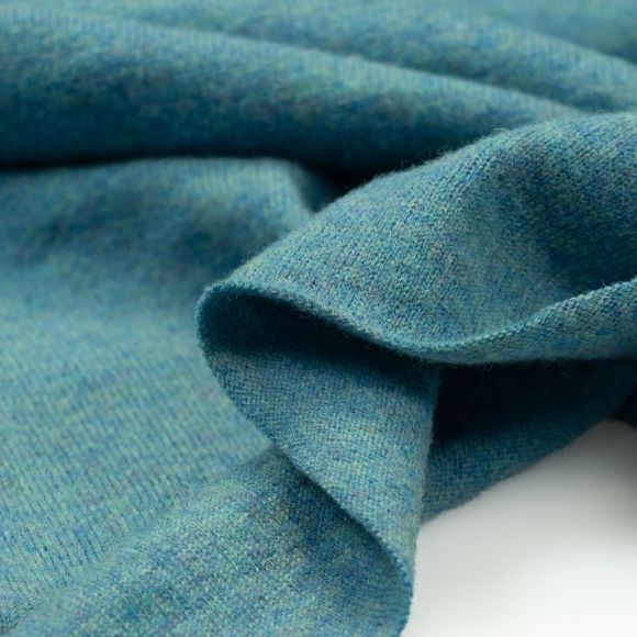 Fine maille de laine mérinos "Cashmere Feelings" (bleu clair chiné)