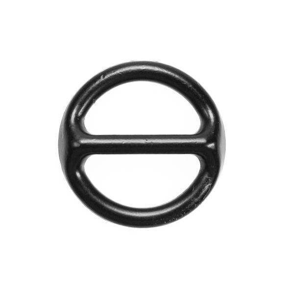 O-Ring mit Steg "Metall" - matt Ø 20 mm (schwarz)