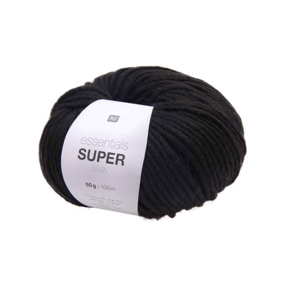 Wolle - Rico Essentials Super Aran (schwarz)
