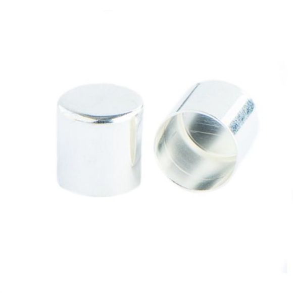 Endkappe "Metall" - 6 mm (silber)