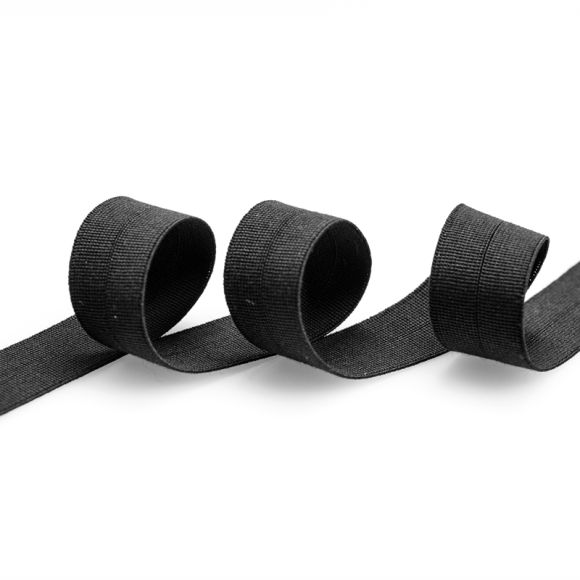 Einfassband - elastisch 20/30 mm (schwarz)