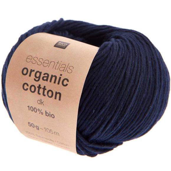 Laine bio - Rico Essentials Organic Cotton dk (bleu marine)