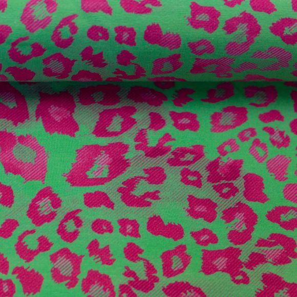 Jersey de coton "Fluo - Leo" (vert fluo-rose fluo) de SWAFING